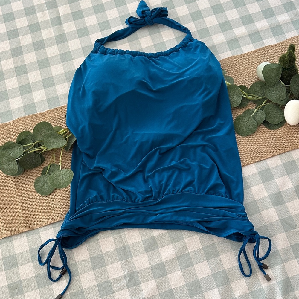Magicsuit Teal Halter Tankini Top